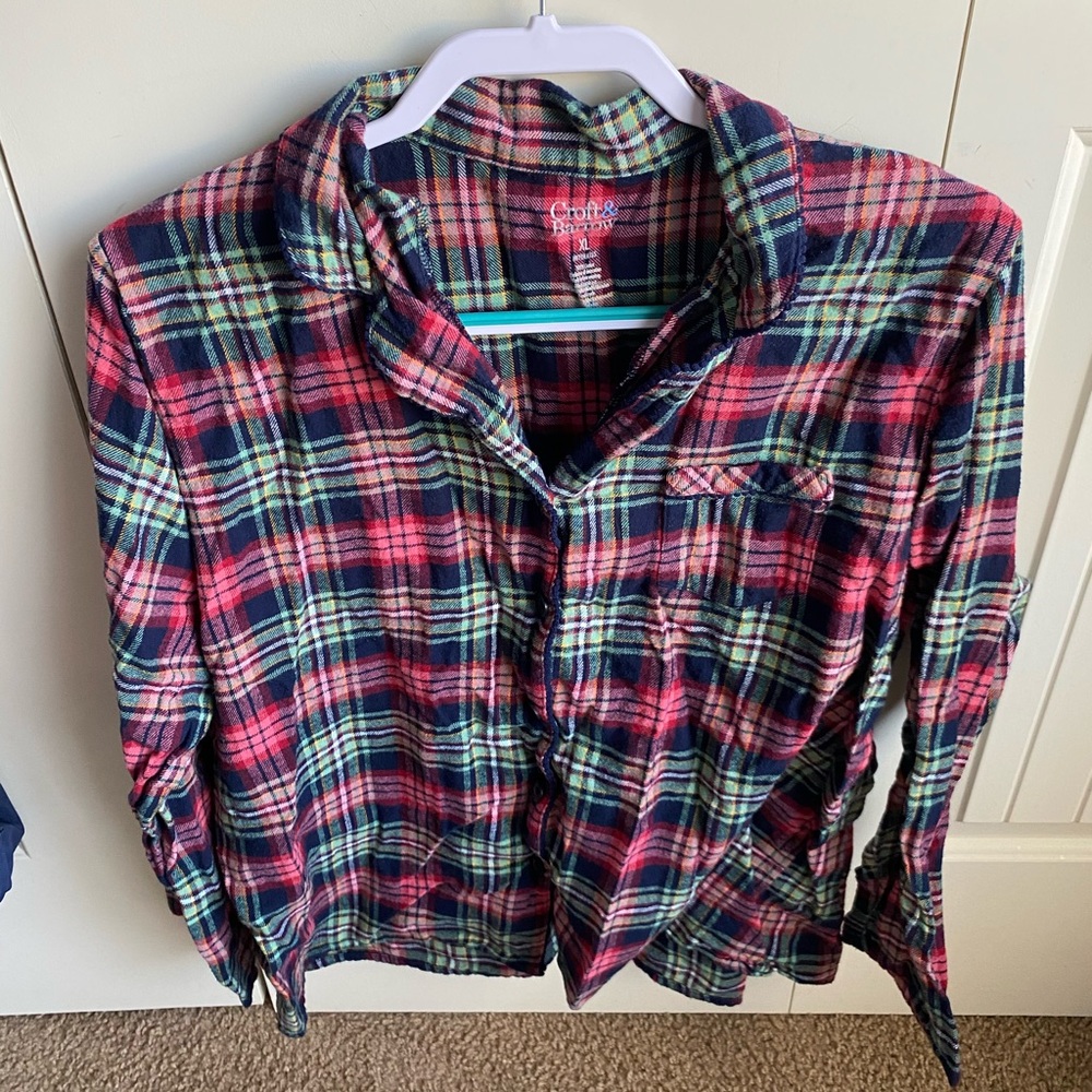 Craft and Barrow plaid pajama shirt
